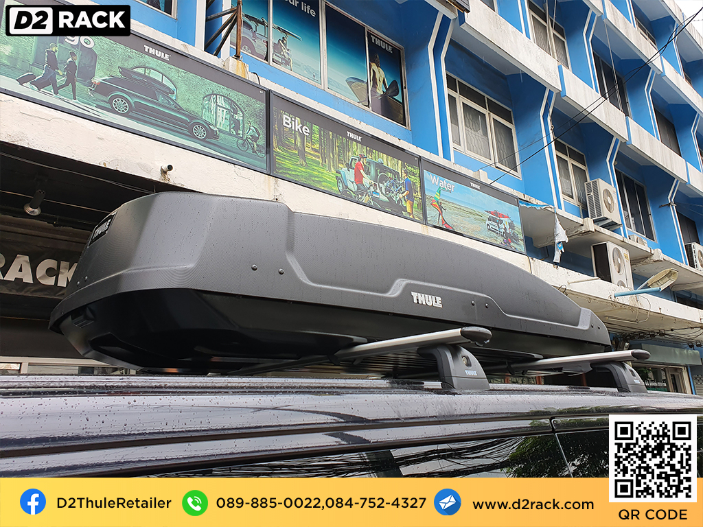 กล่องวางของบนหลังคา thule Force XT XL กล่องบนหลังคา กล่อง RoofBox กล่องหลังคารถ : ผลงานติดตั้ง กล่องหลังคารถยนต์ roof box Volk Caravelle คาราเวลล์