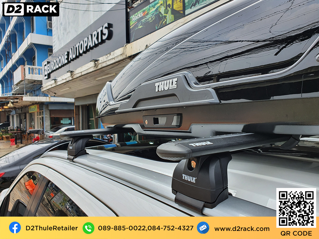 กล่องติดหลังคามือสอง thule thule Motion XT M กล่องสัมภาระบนหลังคา มือสอง กล่องติดหลังคาคารถ กล่องใส่ของหลังคารถ : ผลงานติดตั้ง กล่องหลังคารถยนต์ roof box Ford everest เอเวอเรสต์