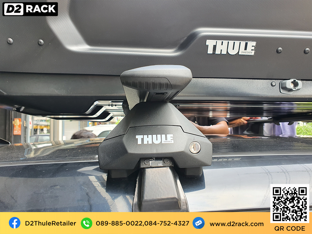 กล่องวางของบนหลังคา thule Force XT L กล่องบนหลังคา กล่อง RoofBox กล่องหลังคารถ : ผลงานติดตั้ง กล่องหลังคารถยนต์ roof box Honda CRV G5 ซีอาร์วี