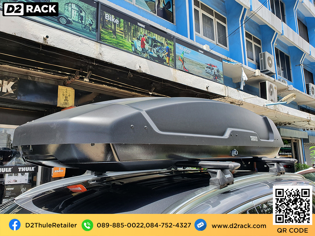 กล่องติดหลังคารถ THULE Force XT XL roof box ราคาถูก ที่วางของบนหลังคา กล่องหลังคารถ : ผลงานติดตั้ง กล่องหลังคารถยนต์ roof box Benz GLC 250d เบนซ์ จีเอลซี