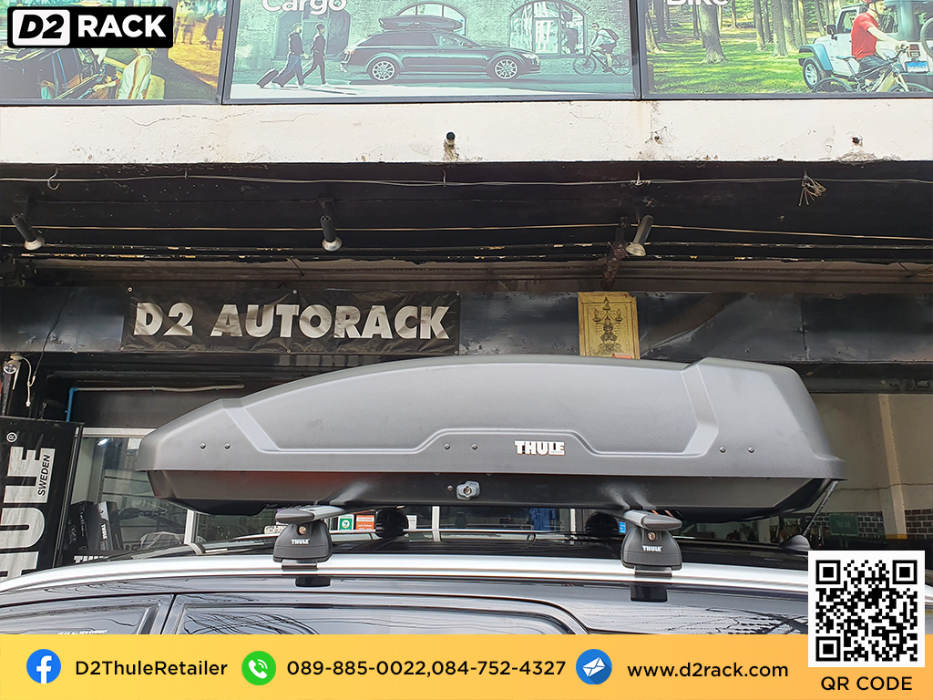 ขาย roofbox THULE Force XT L ที่วางของบนหลังคา กล่องสัมภาระบนหลังคา กล่องเก็บของติดรถยนต์ : ผลงานติดตั้ง กล่องหลังคารถยนต์ roof box Ford Everest ฟอร์ด เอเวอเรสต์