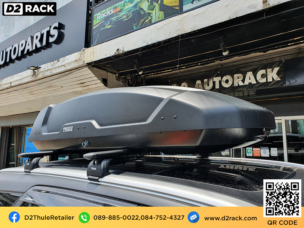 กล่องบนหลังคา THULE Force XT L ที่วางของบนหลังคา กล่องสัมภาระบนหลังคา มือสอง กล่องสัมภาระบนหลังคา : ผลงานติดตั้ง กล่องหลังคารถยนต์ roof box Ford Everest ฟอร์ด เอเวอเรสต์