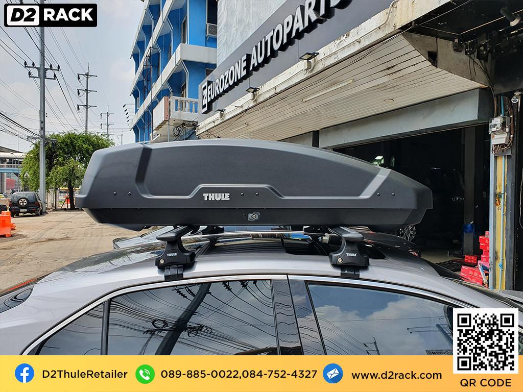 ขาย roofbox THULE Force XT M ที่วางของบนหลังคา กล่องสัมภาระบนหลังคา กล่องเก็บของติดรถยนต์ : ผลงานติดตั้ง กล่องหลังคารถยนต์ roof box Toyota Camry โตโยต้า คัมรี่