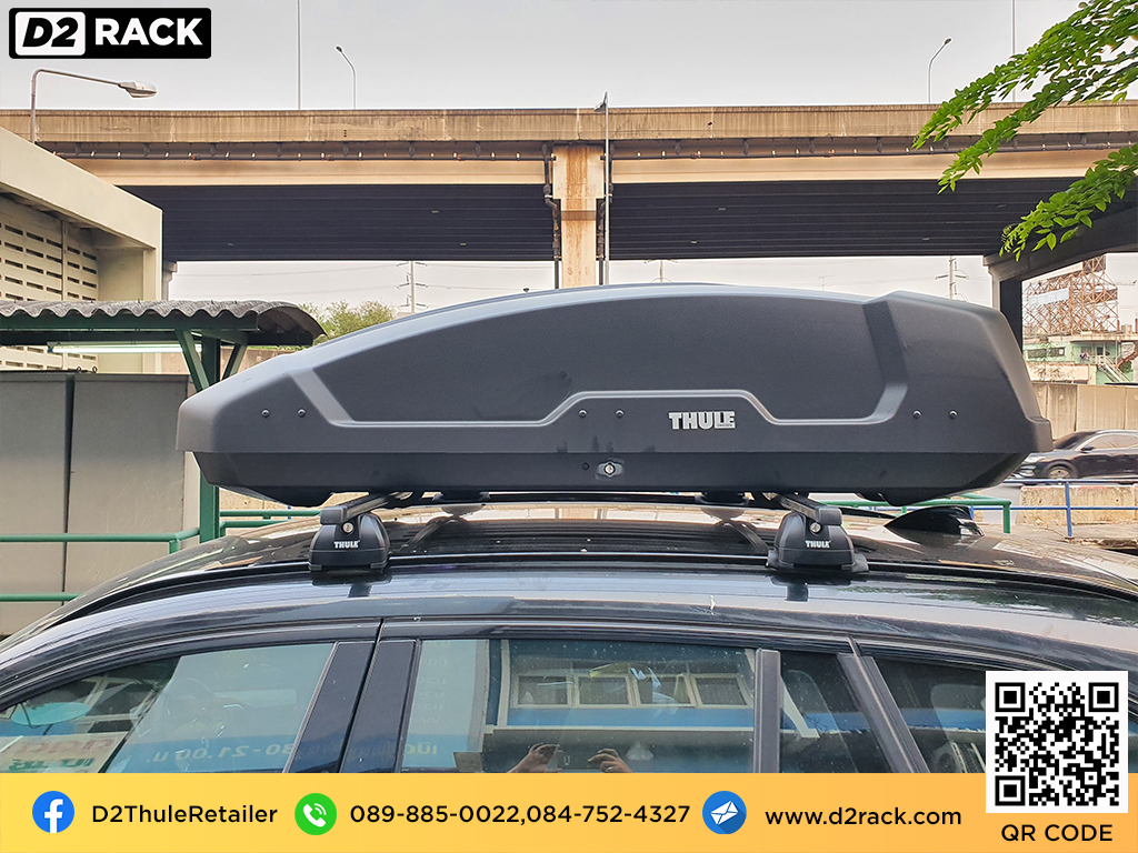 ขาย roofbox thule Force XT M ที่วางของบนหลังคา กล่องสัมภาระบนหลังคา กล่องเก็บของติดรถยนต์ : ผลงานติดตั้ง กล่องหลังคารถยนต์ roof box Bmw X1 เอ็กซ์1