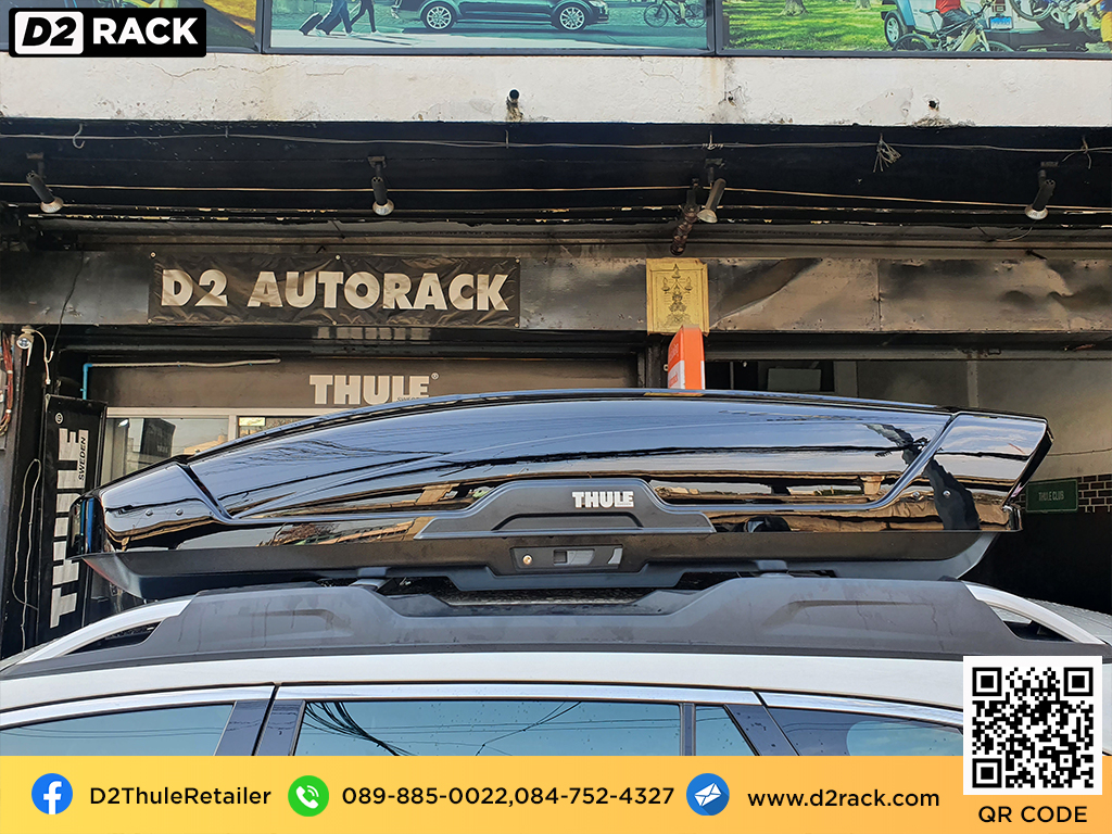 ขาย roofbox THULE Motion XT XL ที่วางของบนหลังคา กล่องสัมภาระบนหลังคา กล่องเก็บของติดรถยนต์ : ผลงานติดตั้ง กล่องหลังคารถยนต์ roof box Subaru Outback ซูบารุ เอาท์แบ็ค