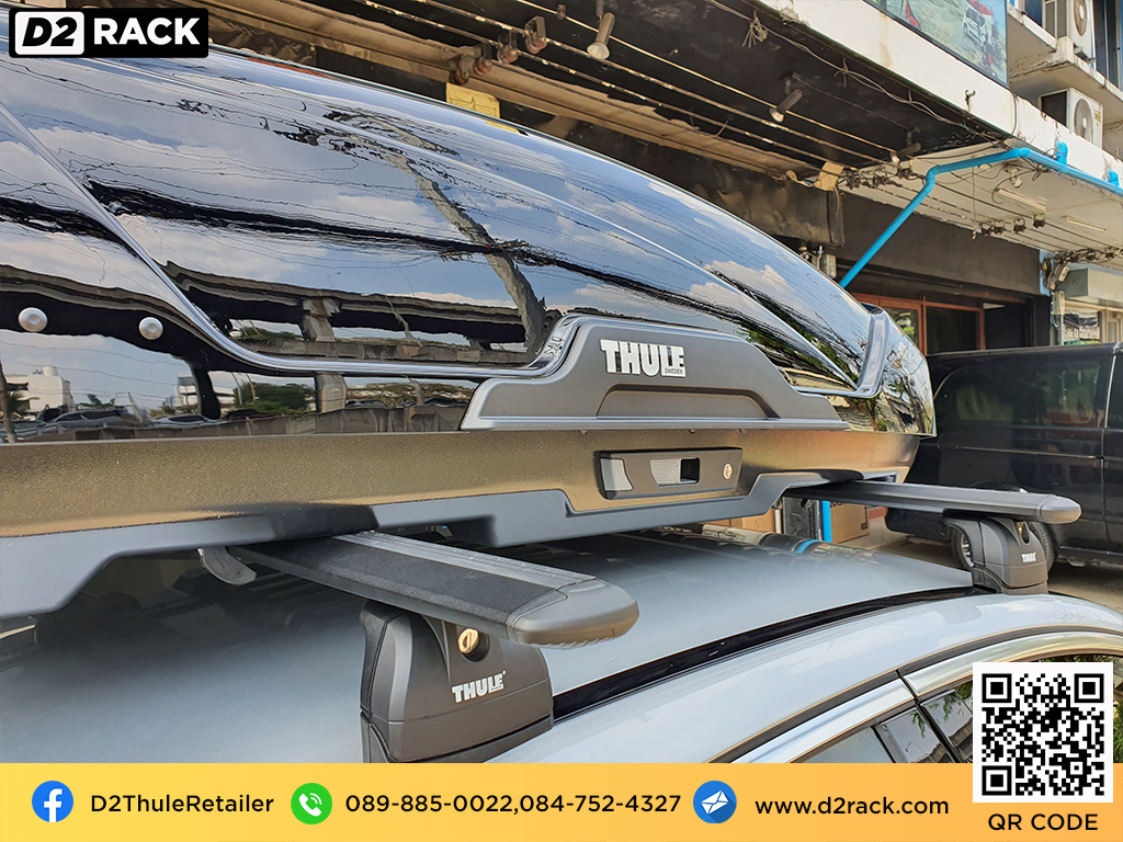 กล่องสัมภาระTHULE RoofBox Motion XT M กล่องใส่สัมภาระบนหลังคารถ กล่องบนหลังคารถ กล่องสัมภาระ บนหลังคา มือสอง : ผลงานติดตั้ง กล่องหลังคารถยนต์ roof box Benz C300 เบนซ์