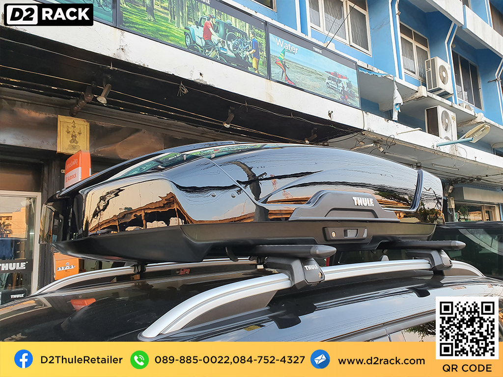 กล่องติดหลังคาคารถ thule Motion XT M roof box ราคาถูก ที่วางของบนหลังคา กล่องหลังคารถ : ผลงานติดตั้ง กล่องหลังคารถยนต์ roof box Mini Countryman มินิ คันทรี่แมน