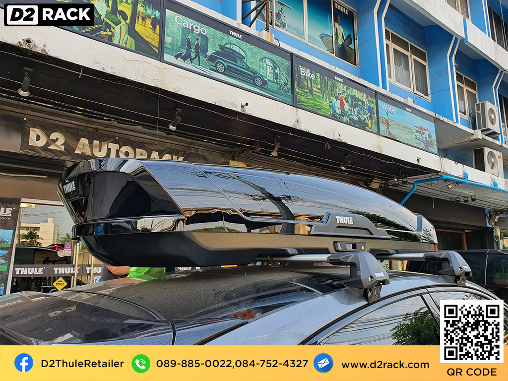  กล่องวางของบนหลังคา thule Motion XT XL กล่องบนหลังคา กล่อง RoofBox กล่องหลังคารถ : ผลงานติดตั้ง กล่องหลังคารถยนต์ roof box Porsche Cayenne ปอร์เช่ คาเยนน์