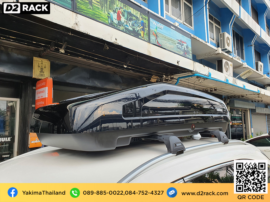 กล่องติดหลังคารถ YAKIMA Easytrip 470 roof box ราคาถูก ที่วางของบนหลังคา กล่องหลังคารถ : ผลงานติดตั้ง กล่องหลังคารถยนต์ roof box Mazda CX8 มาสด้า ซีเอ็กซ์