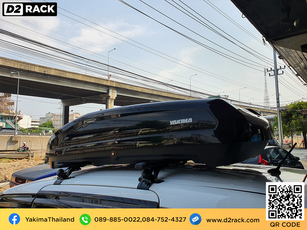 ขาย roofbox YAKIMA Easytrip 470 ที่วางของบนหลังคา กล่องสัมภาระบนหลังคา กล่องเก็บของติดรถยนต์ : ผลงานติดตั้ง กล่องหลังคารถยนต์ roof box Toyota Sienta โตโยต้า เซียนต้า