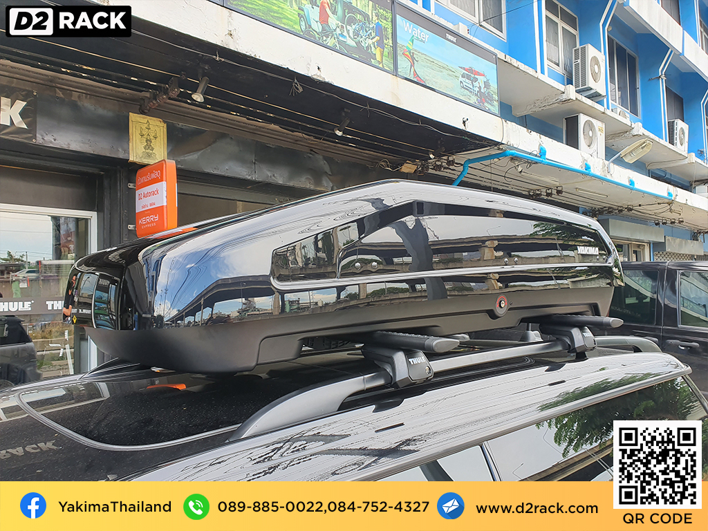 กล่องติดหลังคารถ YAKIMA Easytrip 470 roof box ราคาถูก ที่วางของบนหลังคา กล่องหลังคารถ : ผลงานติดตั้ง กล่องหลังคารถยนต์ roof box Mini Cooper S มินิ คูเปอร์เอส