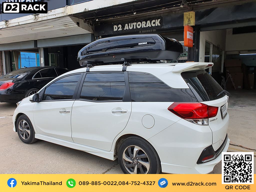 กล่องอเนกประสงค์บนหลังคารถ YAKIMA Easytrip 470 roof box กล่องสัมภาระบนหลังคา กล่องบนหลังคา กล่องอเนกประสงค์บนหลังคารถ : ผลงานติดตั้ง กล่องหลังคารถยนต์ roof box Honda Mobilio ฮอนด้า โมบิลิโอ