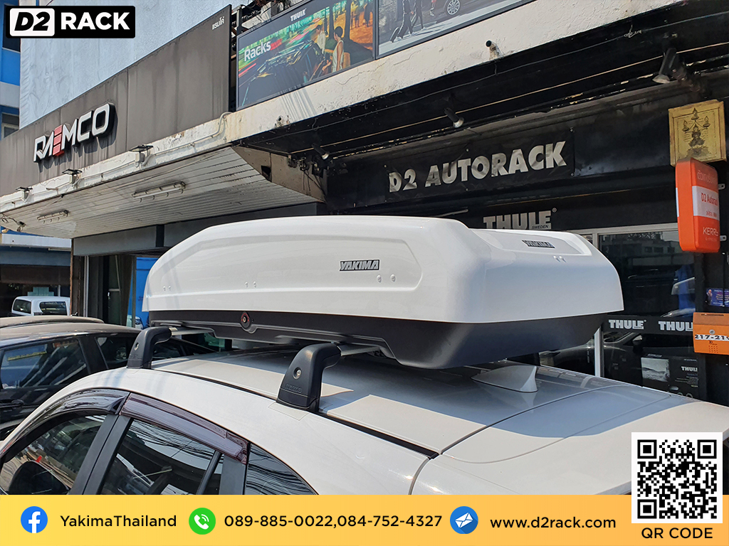 กล่องติดหลังคา YAKIMA Easytrip 400 roof box กล่องสัมภาระบนหลังคา ที่วางของบนหลังคา กล่องเก็บของติดรถยนต์ : ผลงานติดตั้ง กล่องหลังคารถยนต์ roof box Mazda CX5 ซีเอ็กซ์