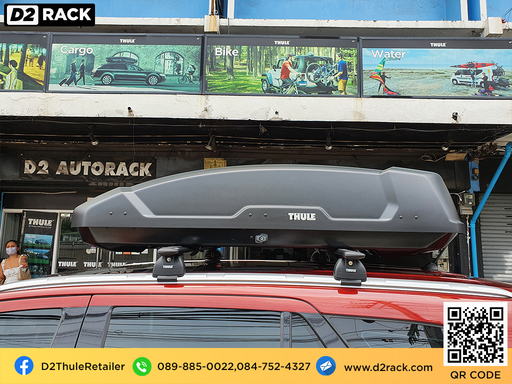 กล่อง RoofBox THULE Force XT L กล่องอเนกประสงค์บนหลังคารถ กล่องใส่ของบนหลังคามือ 2 ขาย roofbox : ผลงานติดตั้ง กล่องหลังคารถยนต์ roof box Ford Everest ฟอร์ด เอเวอเรสต์