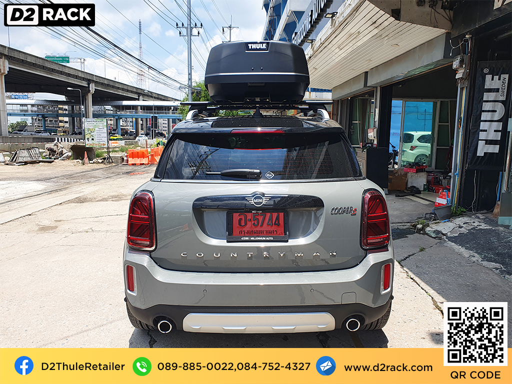 roof box เชียง ก ง THULE RoofBox Force XT XL roofbox กล่อง สัมภาระ บน หลังคา กล่องอเนกประสงค์บนหลังคารถ กล่อง : ผลงานติดตั้ง กล่องหลังคารถยนต์ roof box Mini Countryman มินิ