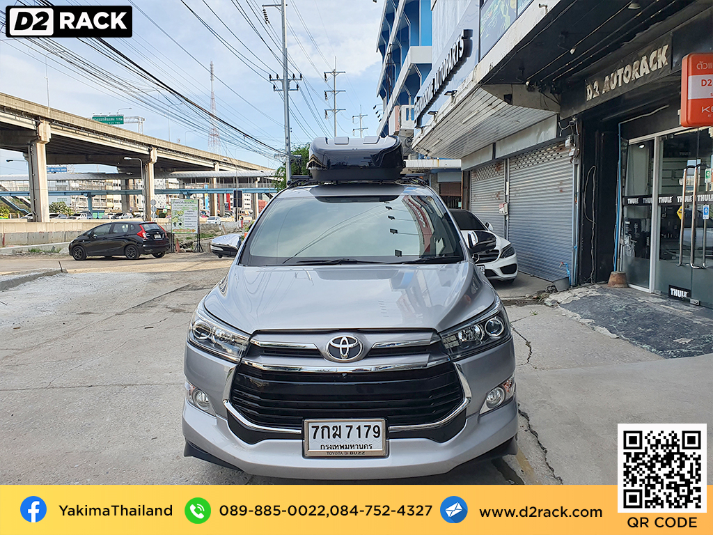 กล่องวางของบนหลังคา YAKIMA Easytrip 400 กล่องบนหลังคา กล่อง RoofBox กล่องหลังคารถ : ผลงานติดตั้ง กล่องหลังคารถยนต์ roof box Toyota Innova Crysta โตโยต้า อินโนว่า คริสต้า