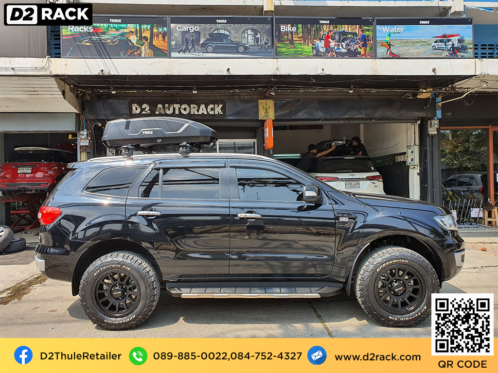 กล่องติดหลังคา มือสอง THULE Force XT S roof box กล่องสัมภาระบนหลังคา เชียงกง กล่องสัมภาระบนหลังคา มือสอง : ผลงานติดตั้ง กล่องหลังคารถยนต์ roof box Ford Everest ฟอร์ด เอเวอเรสต์