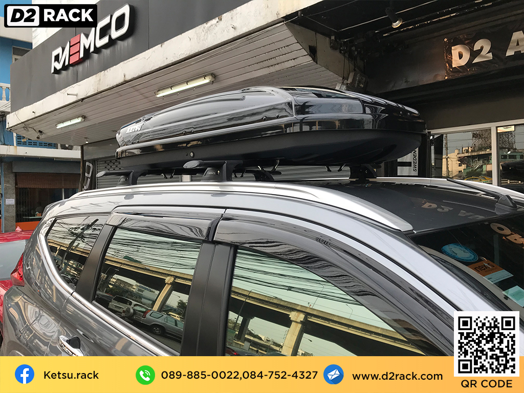 กล่อง หลังคา รถ KETSU Roofbox M1 กล่อง ใส่ ของ บน หลังคา รถ กล่องสัมภาระ แร็คหลังคา มือ สอง M1: ผลงานติดตั้ง กล่อง Mitsubishi Pajero ปาเจโร่