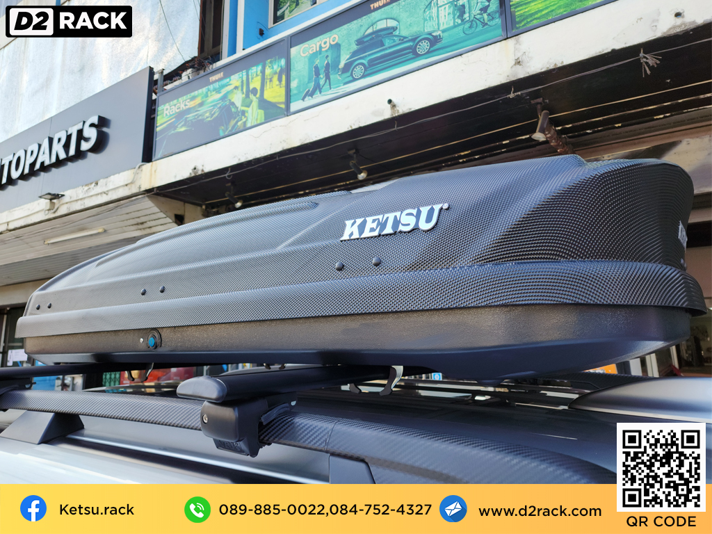 Mitsubishi Xpander ติดตั้ง กล่องบนหลังคา KETSU Roofbox รุ่น M1 Bubble