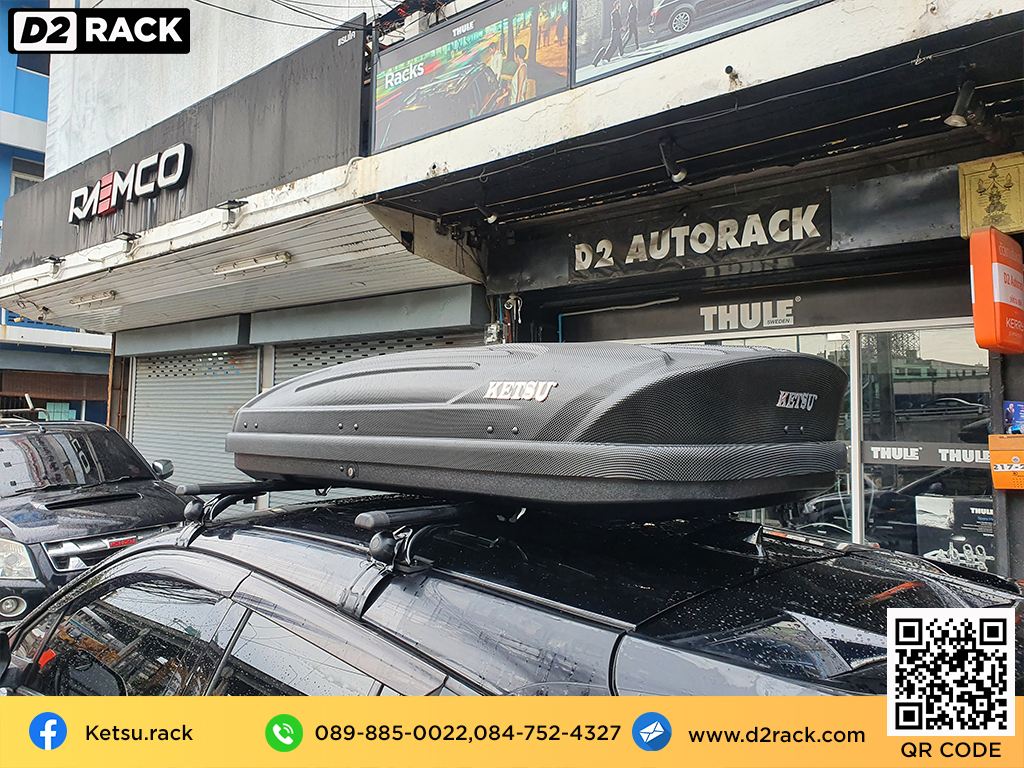 Toyota CHR ติดตั้ง กล่องใส่สัมภาระบนหลังคา KETSU Roofbox รุ่น M1 Bubble