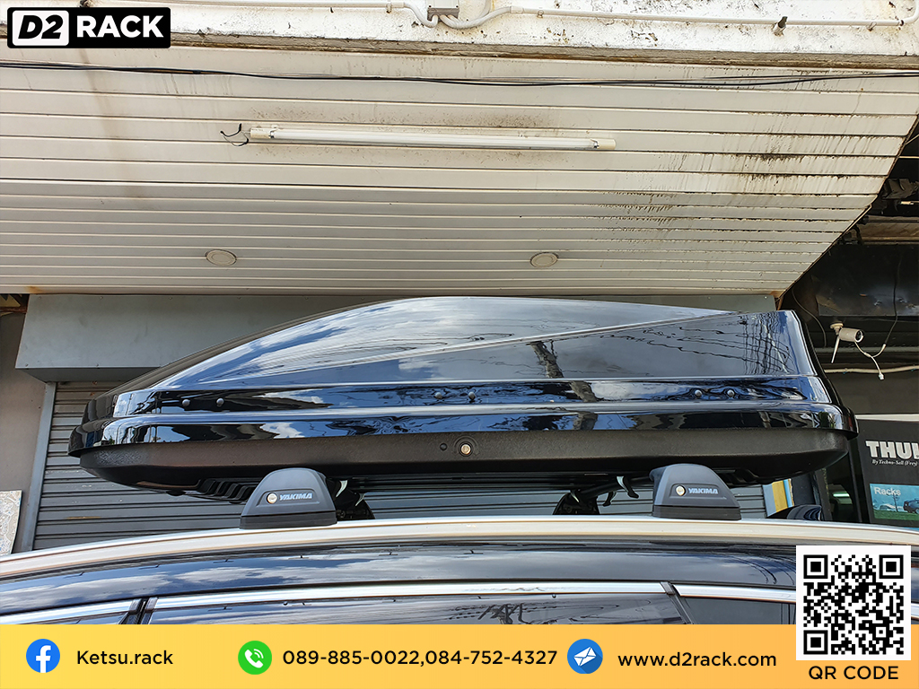 กล่องสัมภาระบนหลังคามือสอง KETSU M3 roofbox เชียงกง กล่องใส่สัมภาระบนหลังคารถ : ผลงานติดตั้ง กล่องหลังคารถยนต์ roof box Honda CRV G5 ซีอาร์วี