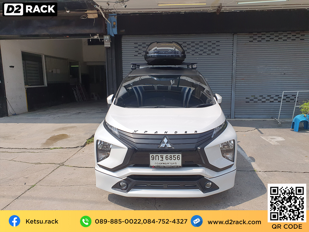 กล่องวางของบนหลังคา KETSU M3 กล่องบนหลังคา กล่อง RoofBox กล่องหลังคารถ : ผลงานติดตั้ง กล่องหลังคารถยนต์ roof box Mitsubishi Xpander เอ็กซ์แพนเดอร์