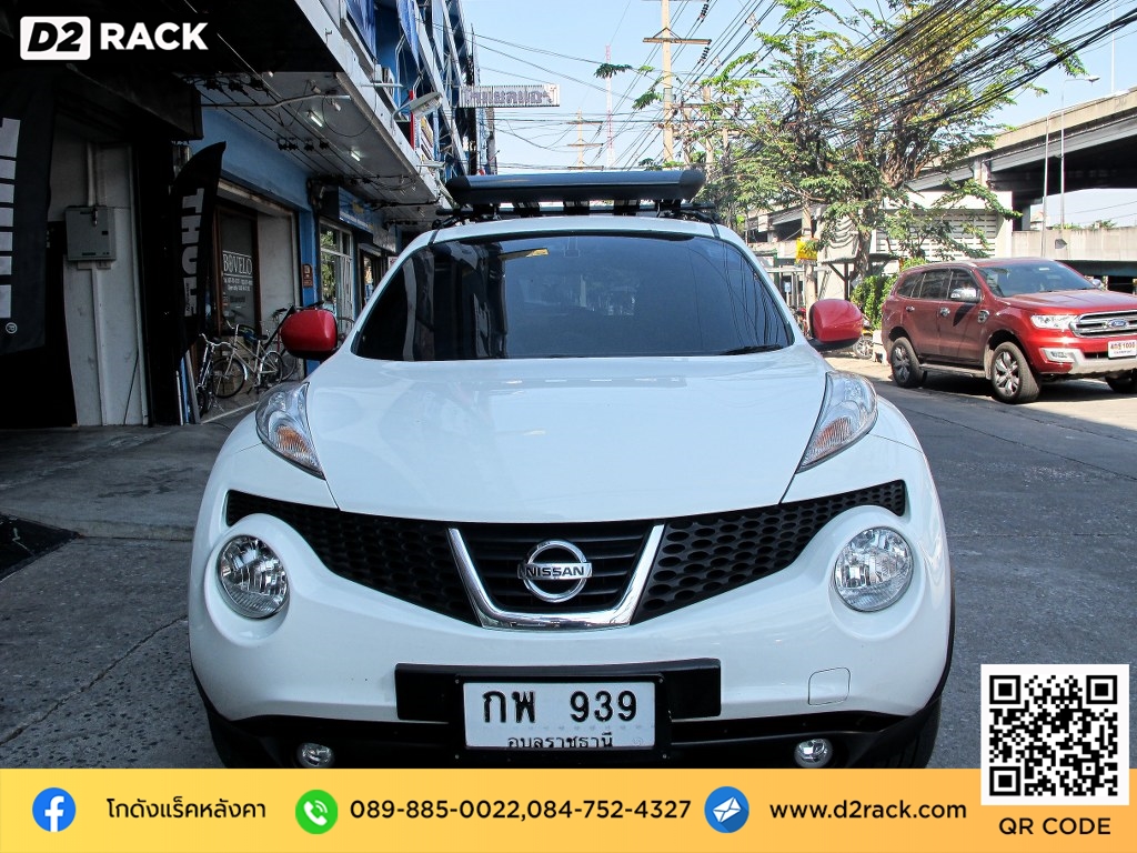 Nissan Juke ติดตั้ง ถาดใส่ของบนหลังคา SCR Roofrack รุ่น RR03 100x130 cm