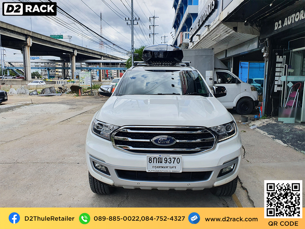 Ford Everest ติดตั้ง กล่องหลังคารถยนต์ THULE Roofbox รุ่น Motion XT Size L