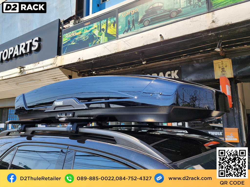 Benz GLC 250d ติดตั้ง กล่องวางสัมภาระบนหลังคา THULE Roofbox รุ่น Motion XT Size XXL