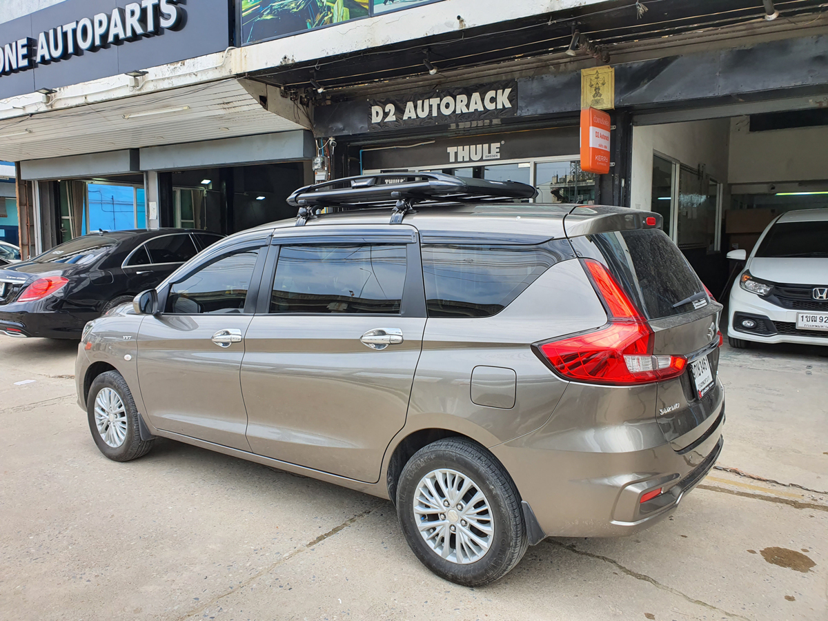 Suzuki Ertiga ติดตั้ง ตะแกรงบนหลังคา CARRYBOY Roofrack รุ่น CB550N 100x120 cm