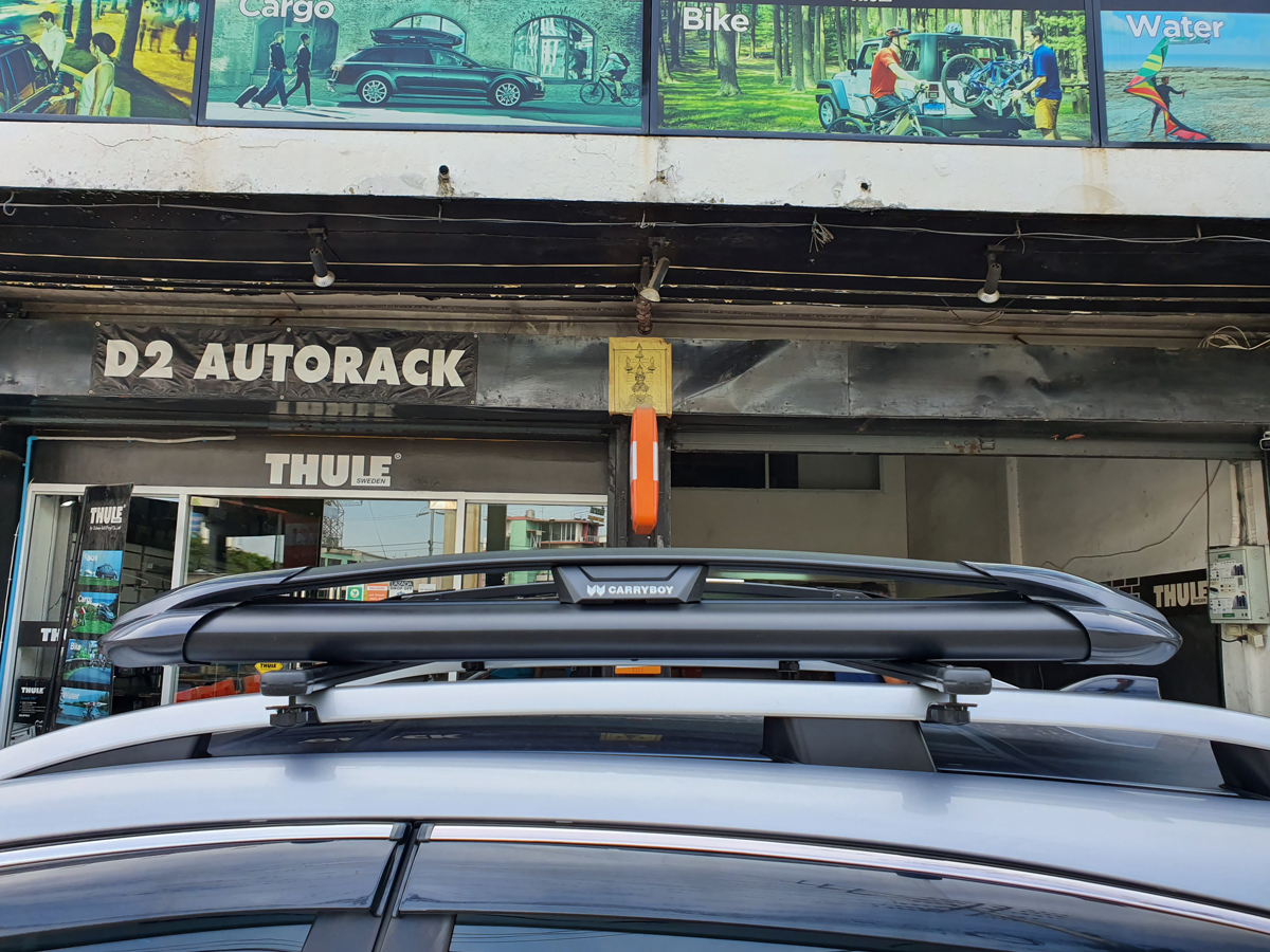 Subaru XV ติดตั้ง ตะแกรงบนหลังคา CARRYBOY Roofrack รุ่น CB550N 100x120 cm