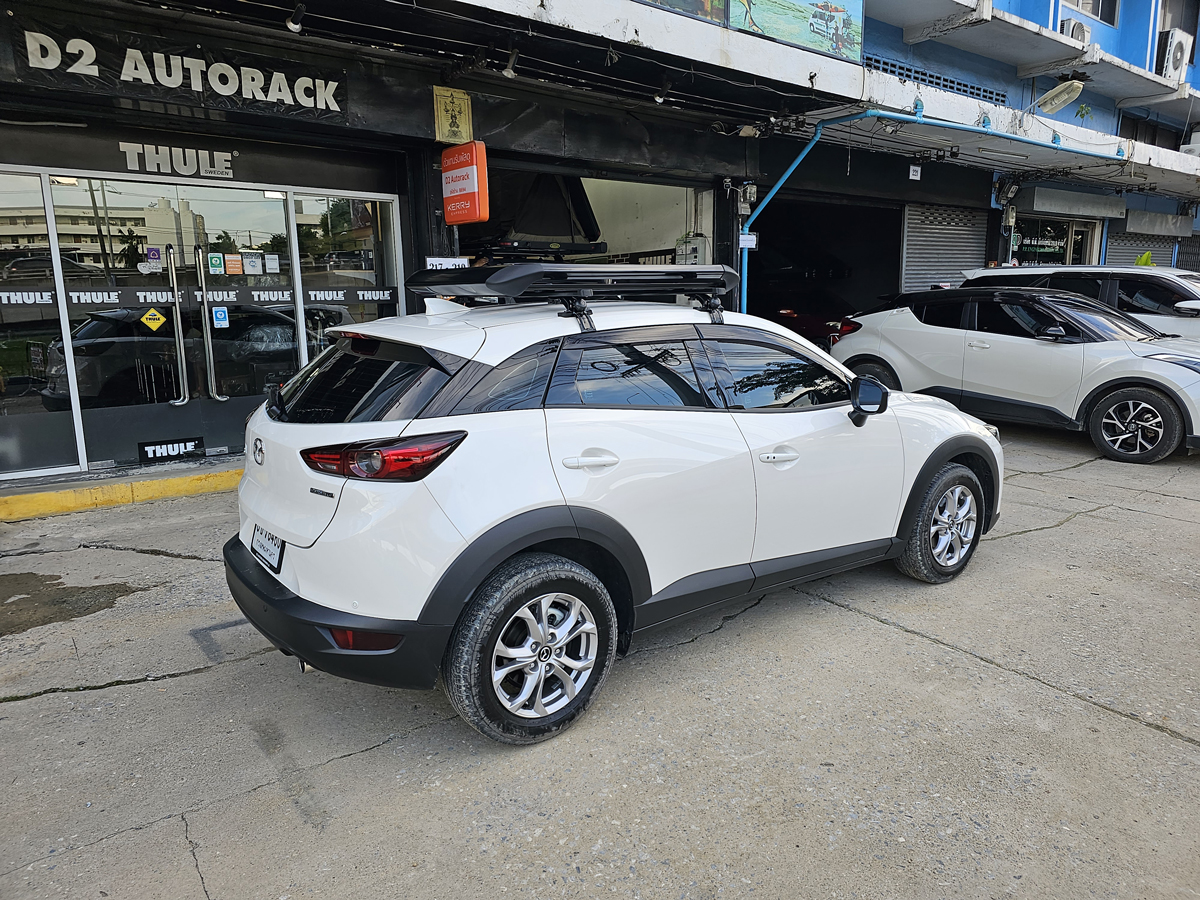 Mazda CX-3 ติดตั้ง แร็คหลังคามือสอง SCR Roofrack รุ่น RR03 100x130 cm Black Color