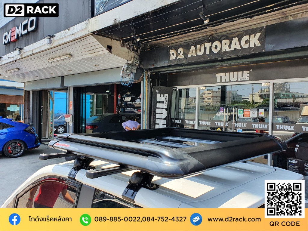 Fomm One ติดตั้ง ถาดใส่ของบนหลังคา CARRYBOY Roofrack รุ่นCB535N 100x120 cm