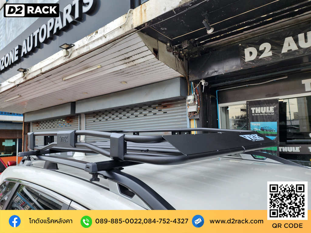 Subaru Forester ติดตั้ง แร็คใส่สัมภาระบนหลังคา VRK Roofrack รุ่น Tray 001 100x150 cm