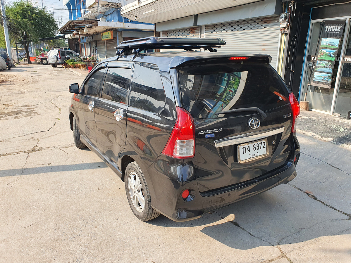 Toyota Avanza ติดตั้ง แร็คหลังคามือสอง CARRYBOY Roofrack รุ่น CB535B 100x100 cm