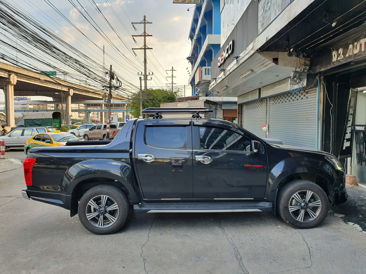 Isuzu D-Max ติดตั้ง แร็คหลังคารถเก๋ง CARRYBOY Roofrack รุ่น CB535B 100x100 cm