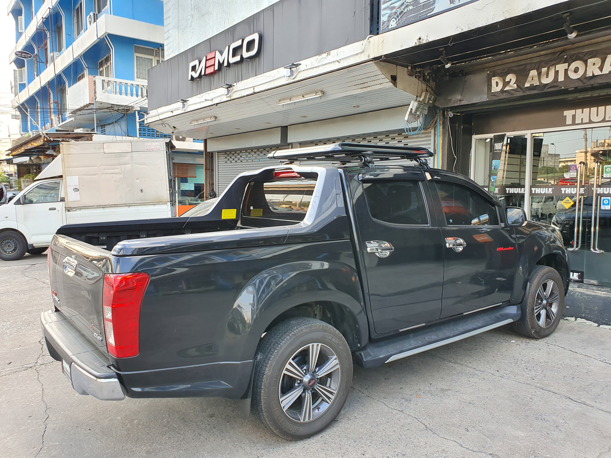 Isuzu D-Max ติดตั้ง แร็คหลังคามือสอง CARRYBOY Roofrack รุ่น CB535B 100x100 cm