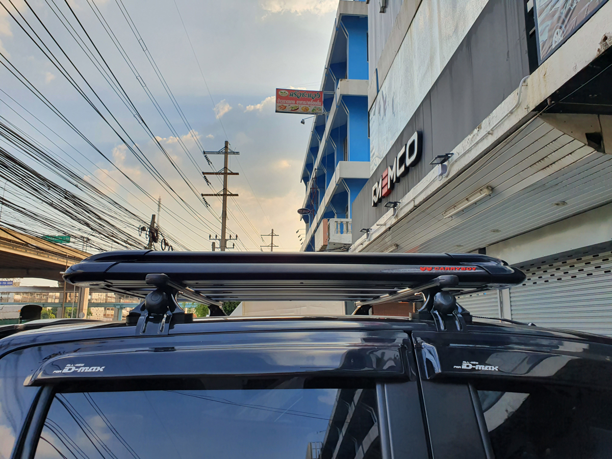 Isuzu D-Max ติดตั้ง แร็คบนหลังคา CARRYBOY Roofrack รุ่น CB535B 100x100 cm