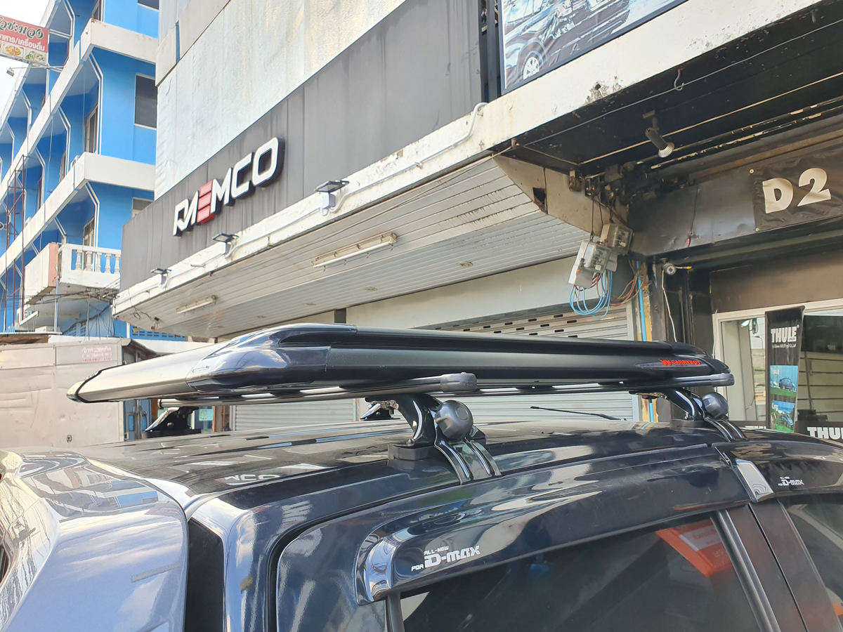 Isuzu D-Max ติดตั้ง ตะแกรงใส่ของบนหลังคา CARRYBOY Roofrack รุ่น CB535B 100x100 cm