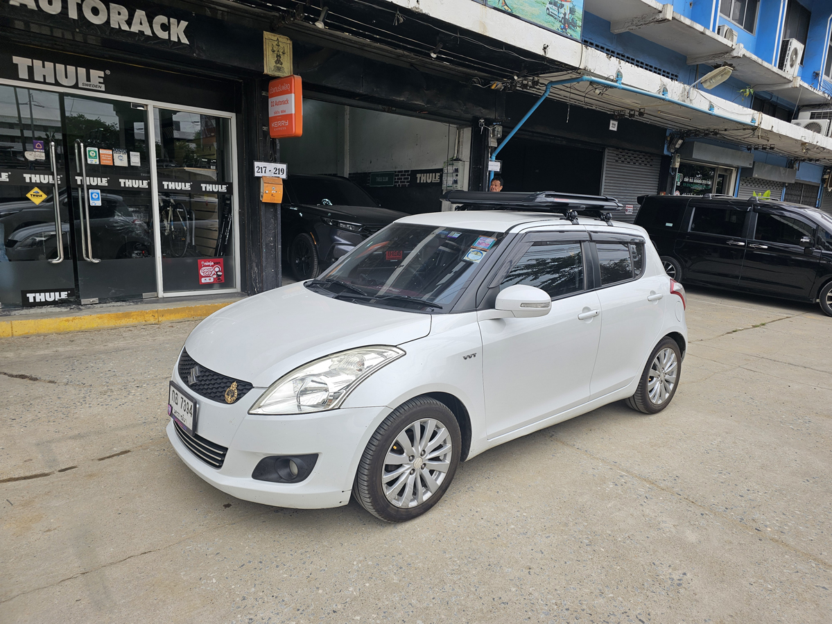 Suzuki Swift ติดตั้ง ถาดวางของบนหลังคา CARRYBOY Roofrack รุ่น CB535B 100x100 cm