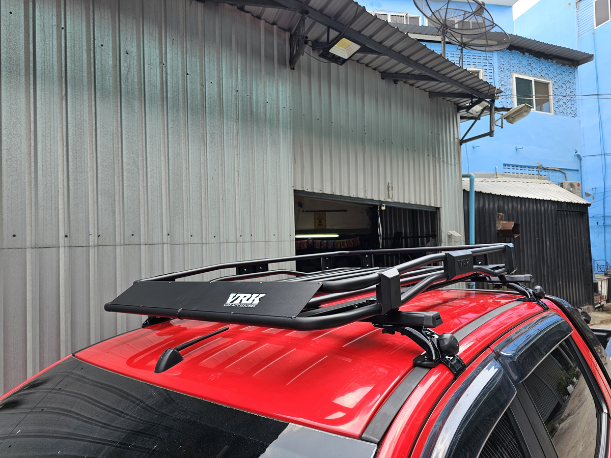 Ford Ranger ติดตั้ง ถาดวางของบนหลังคา VRK Roofrack รุ่น TRAY-001 100x150 cm