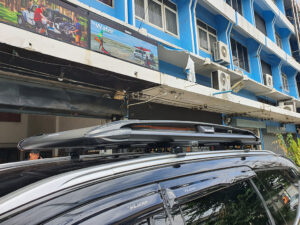 แร็คจักรยานท้ายรถthule แร็คหลังคามือสอง SCR Flush Rail รุ่น SF01 ประกอบด้วย ชุดขาจับแร็ค SCR + ชุดคานขวาง ครบชุด ขายแร็คจักรยานท้ายรถ คานแร็คหลังคา