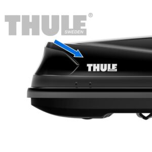 สติ๊กเกอร์โลโก้ ติดกับ กล่องใส่ของบนหลังคารถ THULE 14712 Sticker Silver